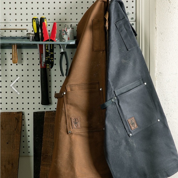TEXAS CANVAS WARES Waxed Canvas Heavy Duty Work Apron With Pockets NIB - Picture 5 of 11